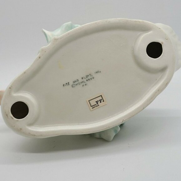 Vintage Fitz & Floyd Satin Glazed Duck Taper Candleholder Pastel Country Decor - Picture 7 of 10